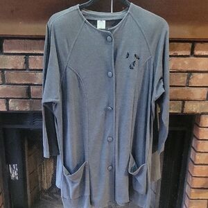 Grey Shirt And Skirt Set